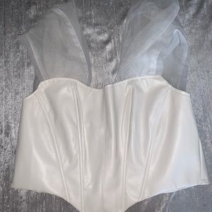 Fashion Nova leather/Lace corset